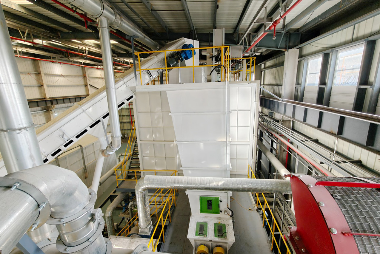 Finished biomass pellets from the 江苏兴化 production line