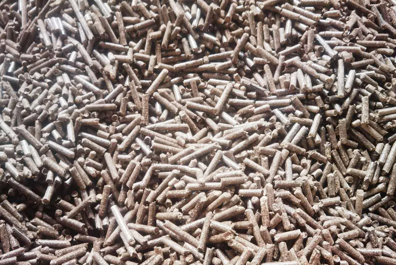 Wood pellets bulk density test sample showing product meeting 600 kg/m3 and ENplus specifications